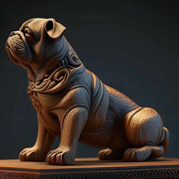 3D model Leo the dog famous animal (STL)